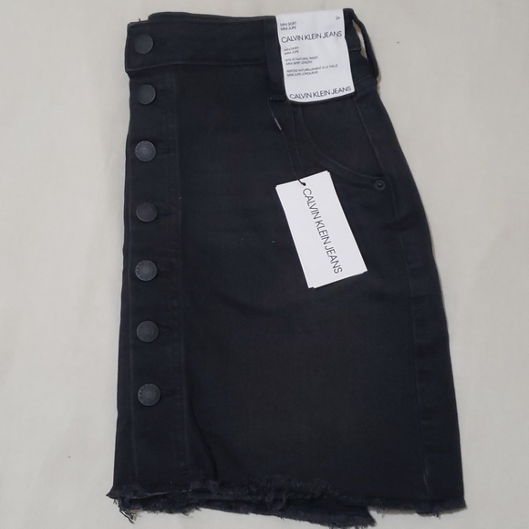 Calvin Klein Denim Mini Skirt NWT - Picture 1 of 6